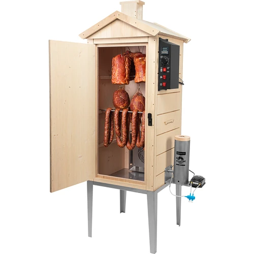 Elektrická udiareň dragON PLYWOOD NATURE 100E s elektrickým vykurovacím modulom a regulátorom - 4