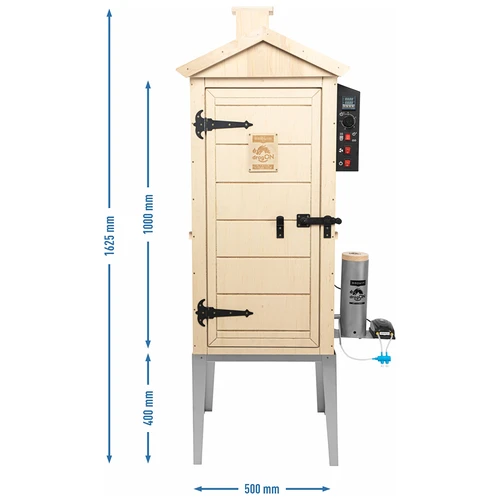 Elektrická udiareň dragON PLYWOOD NATURE 100E s elektrickým vykurovacím modulom a regulátorom - 14