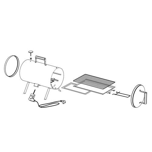 Elektrická udiareň - prenosná - 10 ['valcovitá udiareň', ' udiarenská pec', ' vonkajšia pec', ' elektrická pec', ' udiareň na elektrinu', ' turistická udiareň', ' mobilná udiareň', ' okrúhla udiareň']