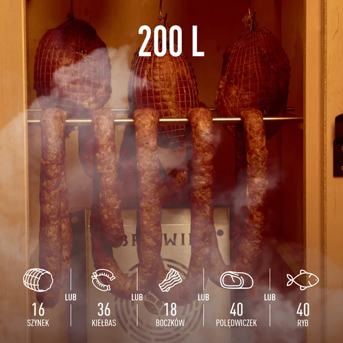 Elektrická údiarňa dragON PLYWOOD NATURE 100E s elektrickým ohrievacím modulom a riadiacou jednotkou - 8