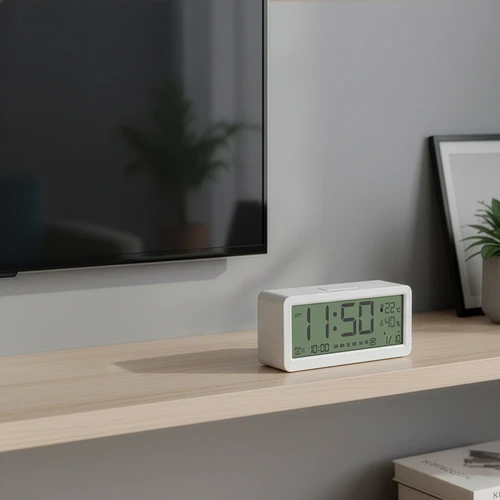 Elektronická meteorologická stanica Soens - biela, s hodinami a kalendárom - 9