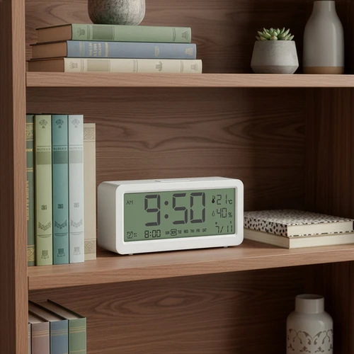 Elektronická meteorologická stanica Soens - biela, s hodinami a kalendárom - 8