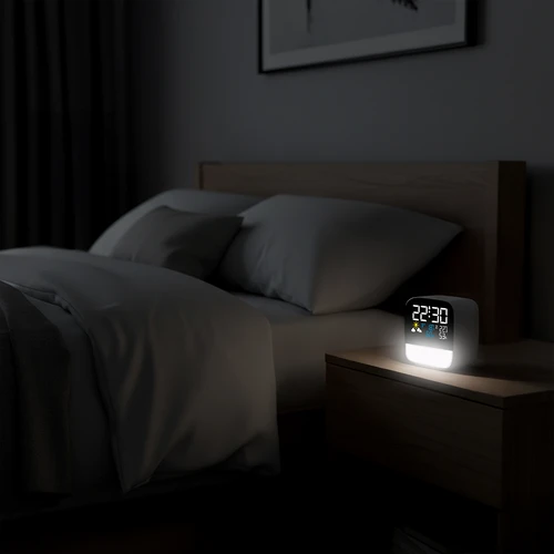 Elektronická meteostanica Soens - s bezdrôtovým snímačom, budíkom a lampičkou - 6