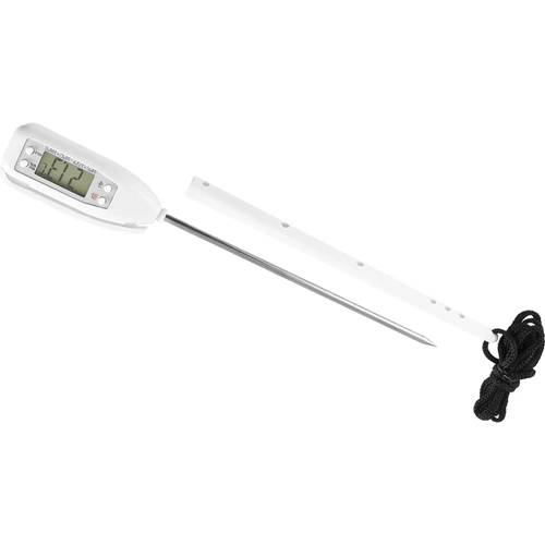 Elektronický kuchynský teplomer (-50°C do +300°C) s puzdrom, biely  - 1 ['teplota', ' teplomer na pečenie', ' teplomer do pece', ' teplomer do rúry', ' kulinársky teplomer', ' kuchynský teplomer', ' teplomer na varenie', ' gastronomický teplomer', ' teplomer na grilovanie', ' teplomer na potraviny so sondou', ' teplomer na mäso', ' teplomer so sondou', ' kuchynský teplomer so sondou', ' sonda na mäso']