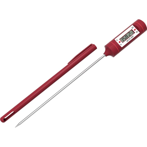 Elektronický kuchynský teplomer, LCD (-20 °C až +250 °C), červený