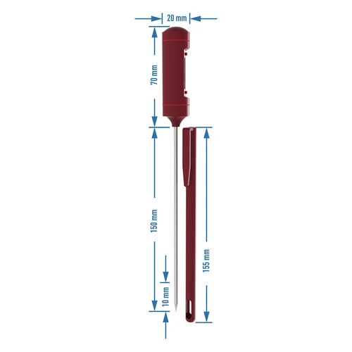 Elektronický kuchynský teplomer, LCD (-20 °C až +250 °C), červený - 5