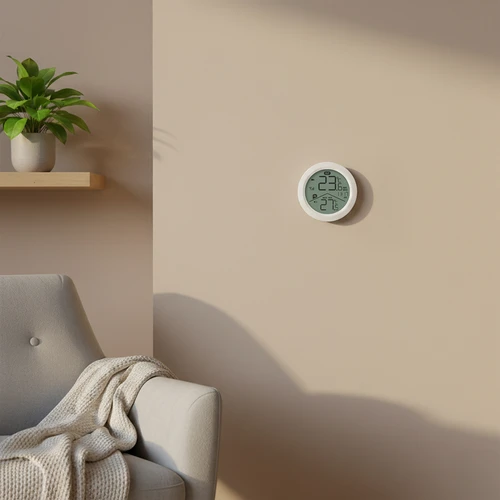 Elektronický teplomer značky Soens - s vonkajším snímačom, okrúhly, biely - 8