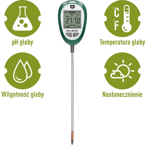 Elektronický tester substrátu 4 v 1 - 2 ['elektronický tester pôdy', ' merač vlhkosti pôdy pre rastliny', ' merač vlhkosti pôdy', ' merač vlhkosti pôdy pre rastliny', ' merač kyslosti pôdy', ' merač slnečného žiarenia pôdy', ' merač teploty substrátu', ' optimálne podmienky pre pestovanie rastlín', ' elektronické zariadenie na meranie parametrov pôdy', ' merač kvality pôdy', ' tester vlhkosti pôdy', ' multifunkčný tester substrátu', ' moderný merač substrátu pre rastliny']