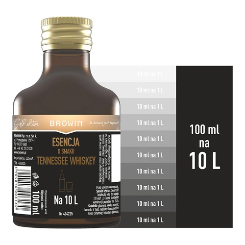 Esencia s chuťou Tennessee whiskey na 10 L - 100 ml - 5 ['esencia chuti', ' esencia Tennesse Whiskey', ' esencia Tennesse Whisky', ' prísada do alkoholu', ' arómy do alkoholu', ' esencie do pálenky', ' prísady do pálenky', ' arómy', ' aróma', ' esencia Whisky', ' prísada Whisky', ' esencia 250 ml', ' prísada 250 ml', ' esencia gold']