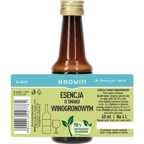 Esencia s hroznovou príchuťou, 40 ml - 4