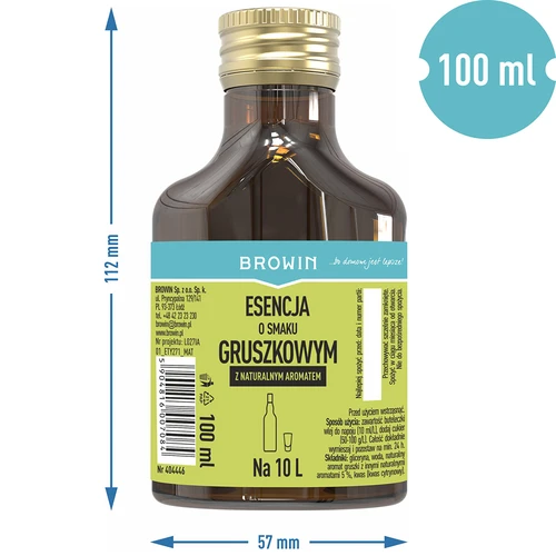 Esencia s hruškovou príchuťou - hruškový likér, príchuť 100 ml - 5 ['esencia hrušková', ' esencia do vodky', ' príchuť', ' hruškovica', ' príchuť do alkoholu', ' esencia do drinkov', ' aróma hrušky Williams', ' aróma do alkoholu']