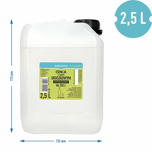 Esencia s hruškovou príchuťou, s prírodnou arómou, 2,5L - 3