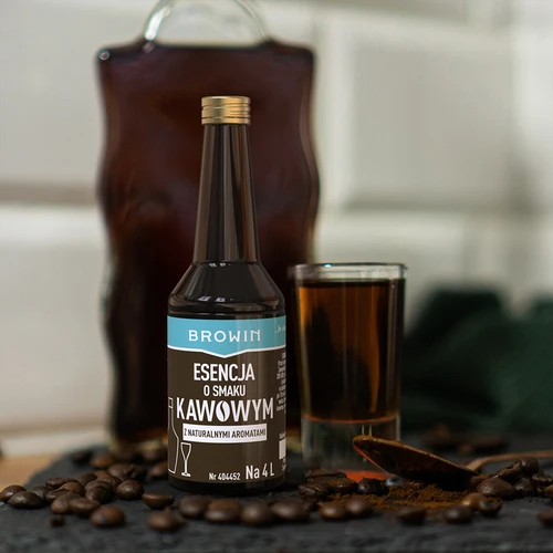 Esencia s kávovou príchuťou s prírodnými arómami na 4 L - 40 ml - 10 ['prípravok na alkohol', ' aróma na alkohol', ' na vodku', ' domáce alkoholy', ' kávová aróma', ' káva', ' kávová esencia', ' kávový prípravok', ' prípravok Kaffelikor', ' esencia káva', ' esencie na pálenku', ' prírodná aróma', ' prírodné arómy']