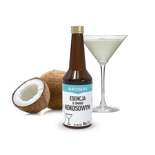 Esencia s kokosovou príchuťou na 2 L - 40 ml - 3 ['prípravok do alkoholu', ' aróma do vodky', ' do alkoholu', ' chuťová esencia do alkoholu', ' chuťová esencia do vodky', ' kokosový prípravok', ' kokosová esencia', ' chuťová esencia kokos', ' esencie do pálenky', ' esencia gold']