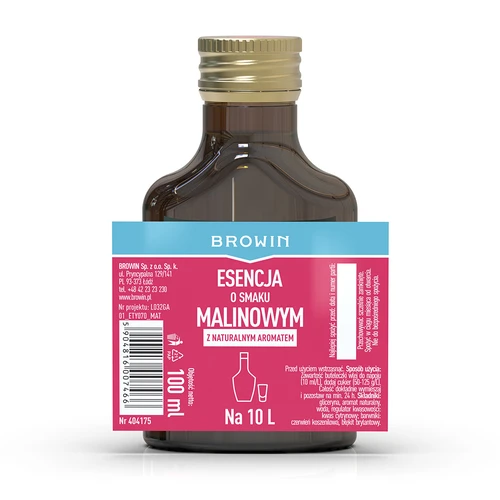 Esencia s malinovou príchuťou s prírodnou arómou na 10 L - 100 ml - 4 ['esencia malinová', ' aróma malinová', ' príchuť malinová', ' malinový likér', ' likér z malín', ' likér malinový', ' vodka malinová', ' esencie do pálenky', ' esencia 100 ml']