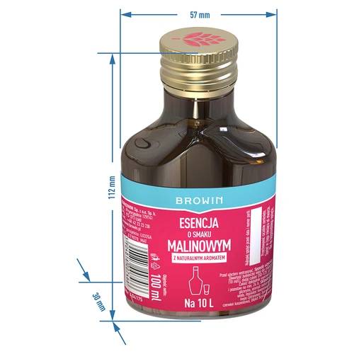 Esencia s malinovou príchuťou s prírodnou arómou na 10 L - 100 ml - 6 ['esencia malinová', ' aróma malinová', ' príchuť malinová', ' malinový likér', ' likér z malín', ' likér malinový', ' vodka malinová', ' esencie do pálenky', ' esencia 100 ml']