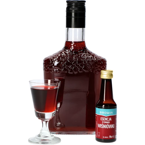 Esencia s príchuťou Čerešňovice na 4 L - 40 ml - 4 ['aróma do alkoholu', ' na aromatizovanie alkoholu', ' do likéru', ' do domácich alkoholov', ' príchuť do alkoholu čerešňová', ' s príchuťou čerešne', ' čerešňová esencia', ' čerešňovica', ' príchuť s čerešňovou príchuťou', ' aróma cherry', ' esencie do pálenky']