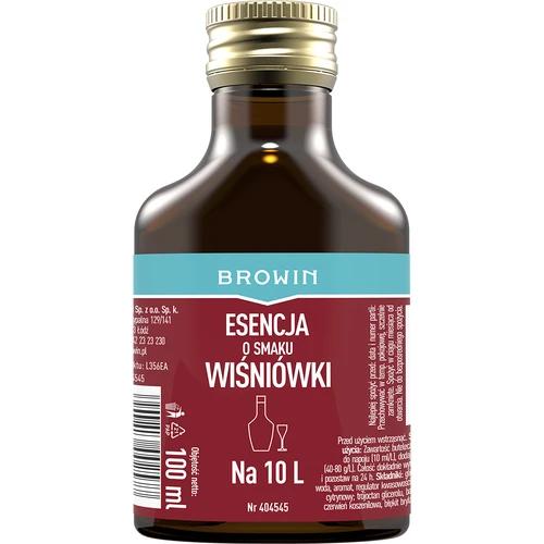 Esencia s príchuťou čerešňovky na 10 L - 100 ml  - 1 ['esencia chuti', ' čerešňová esencia', ' príchuť čerešňovka', ' esencia', ' príchuť do alkoholu', ' arómy do alkoholu', ' esencie do pálenky', ' príchute do pálenky', ' arómy', ' aróma', ' príchuť 250 ml', ' esencia 250 ml', ' čerešňová aróma', ' príchuť cherry']
