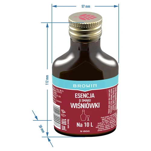 Esencia s príchuťou čerešňovky na 10 L - 100 ml - 5 ['esencia chuti', ' čerešňová esencia', ' príchuť čerešňovka', ' esencia', ' príchuť do alkoholu', ' arómy do alkoholu', ' esencie do pálenky', ' príchute do pálenky', ' arómy', ' aróma', ' príchuť 250 ml', ' esencia 250 ml', ' čerešňová aróma', ' príchuť cherry']