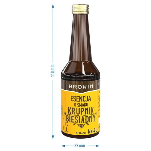 Esencia s príchuťou - Krupnik Biesiadny na 4 L - 40 ml - 8 ['prípravok do alkoholu', ' aróma', ' esencia do alkoholu', ' domáci nápoj', ' ochucovací prípravok', ' ochucovacia esencia', ' prípravky do alkoholu', ' krupnik', ' prípravok krupnik', ' esencia krupnikus', ' prípravok krupnikus', ' esencie do pálenky', ' esencia gold']