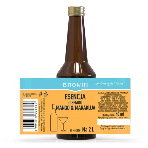 Esencia s príchuťou mango & marakuja na 2 L - 40ml - 5 ['prípravok do alkoholu', ' aróma do vodky', ' do alkoholu', ' chuťová esencia do alkoholu', ' chuťová esencia do vodky', ' ako urobiť limonádu', ' prípravok mango-marakuja', ' esencia mango', ' esencia marakuja', ' aróma passion fruit', ' esencia do pálenky', ' esencie do pálenky', ' esencia gold']