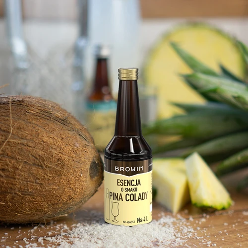 Esencia s príchuťou Pina Colady na 4 L - 40 ml - 9 ['esencia chuti', ' esencia Pina Colada', ' esencia', ' prísada do alkoholu', ' arómy do alkoholu', ' esencie do pálenky', ' prísady do pálenky', ' arómy', ' ananásová aróma', ' kokos ananás', ' prísada malibu', ' prísada Pina Colada']