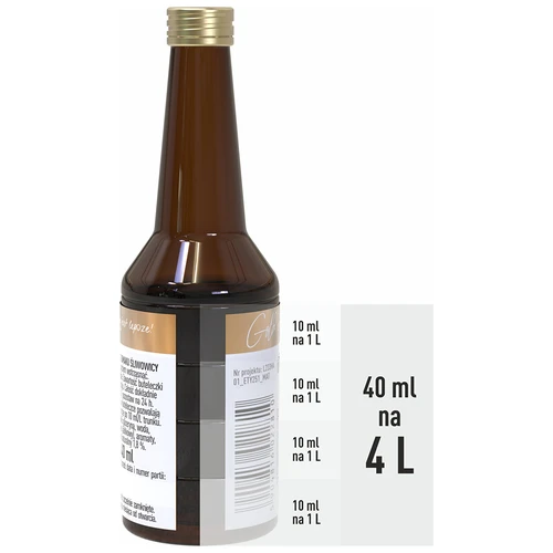 Esencia s príchuťou slivovice, na 4 L, 40 ml - 5 ['slivovica', ' príchuť slivovice', ' slivková esencia', ' slivkové nápoje', ' domáca slivovica', ' esencia chuti', ' slivková esencia', ' esencia s príchuťou sliviek', ' príchuť', ' esencia slivka', ' esencia príchuť do alkoholu', ' arómy do alkoholu', ' esencie do pálenky', ' pálenka zo sliviek', ' príchute do pálenky', ' arómy', ' aróma príchuť slivka']
