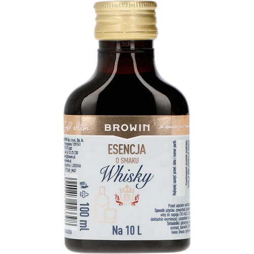 Esencia s príchuťou whisky na 10 L, 100 ml  - 1 ['esencia chuti', ' príchuť whisky', ' esencia whiskey', ' esencia', ' príchuť do alkoholu', ' arómy do alkoholu', ' esencie do pálenky', ' príchute do pálenky', ' arómy', ' aróma whisky grants', ' aróma whisky', ' aróma klasickej whisky', ' esencia na 10 litrov']