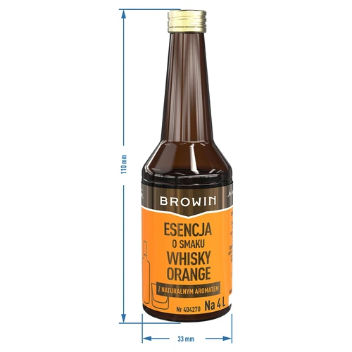 Esencia s príchuťou Whisky Orange na 4 L - 40 ml - 8 ['prípravok do alkoholu', ' aróma do alkoholu', ' aróma do vodky', ' chuťová esencia', ' aróma do whisky', ' whisky', ' esencia s prírodnou arómou', ' aróma whiskey', ' whisky s pomarančovým džúsom', ' esencie', ' esencie do pálenky', ' esencia gold']