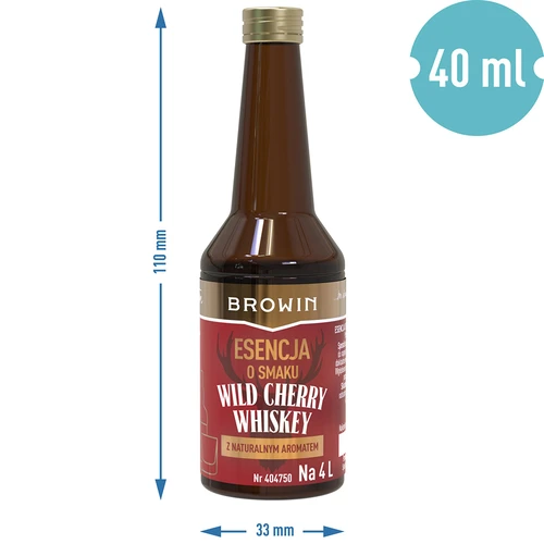 Esencia s príchuťou Wild Cherry Whiskey 40 ml - 6 ['prípravok do alkoholu', ' aróma do alkoholu', ' aróma do vodky', ' chuťová esencia', ' aróma do whisky', ' whisky', ' esencia s prírodnou arómou', ' aróma whisky', ' esencie', ' esencie do pálenky', ' esencie z divokej čerešne', ' whiskey']