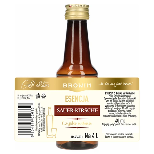 Esencia Sauer-Kirsche – Čistá Višňa, 40 ml, na 4 l - 4