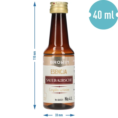 Esencia Sauer-Kirsche – Čistá Višňa, 40 ml, na 4 l - 8