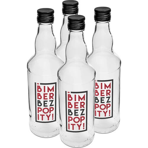 Fľaša 0,5 L s uzáverom a 2-farebnou potlačou Bimber Bez Popity - 4 ks. - 2 ['fľaša', ' fľaše', ' fľaše s potlačou', ' fľaša na likéry', ' fľaša na pálenku', ' fľaša na alkohol', ' fľaša s potlačou', ' sklenená fľaša s potlačou a uzáverom', ' fľaše 500 ml s korkom', ' fľaše na korok sada', ' na svadbu', ' fľaša na domáci alkohol', ' fľaša na darček', ' fľaša na vodku', ' superfľaše']