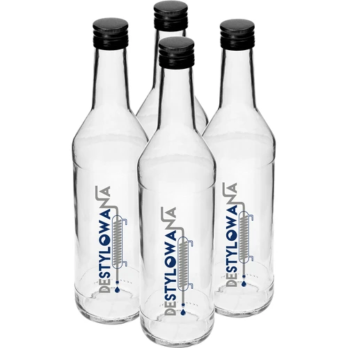 Fľaša 0,5 L s uzáverom a potlačou Destilovaná - 4 ks. - 2 ['fľaša', ' fľaše', ' fľaše s potlačou', ' fľaša na pálenku', ' fľaša na alkohol', ' fľaša s potlačou', ' sklenená fľaša s potlačou a uzáverom', ' fľaše 500 ml s korkom', ' fľaše na korok', ' súprava na svadbu', ' fľaša na domáci alkohol', ' fľaša na darček', '']