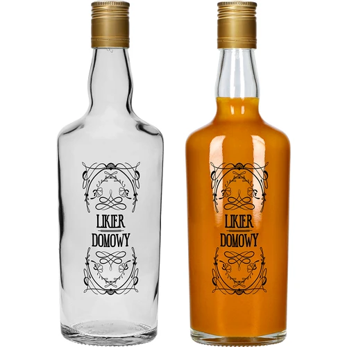 Fľaša 0,5 L s uzáverom a potlačou Domáci likér - 4 ks - 6 ['fľaša na likér', ' fľaša na nalievku', ' fľaša na vodu', ' fľaša s potlačou', ' sklenená fľaša', ' fľaša na alkohol', ' ozdobná fľaša', ' fľaše na vodku', ' fľaše na pálenku', ' sklenená fľaša 500 ml', ' svadobné fľaše', ' kávový likér', ' pomarančový likér', ' na vaječný likér']