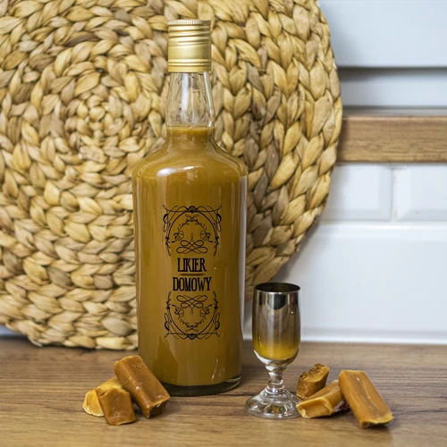 Fľaša 0,5 L s uzáverom a potlačou Domáci likér - 4 ks - 10 ['fľaša na likér', ' fľaša na nalievku', ' fľaša na vodu', ' fľaša s potlačou', ' sklenená fľaša', ' fľaša na alkohol', ' ozdobná fľaša', ' fľaše na vodku', ' fľaše na pálenku', ' sklenená fľaša 500 ml', ' svadobné fľaše', ' kávový likér', ' pomarančový likér', ' na vaječný likér']