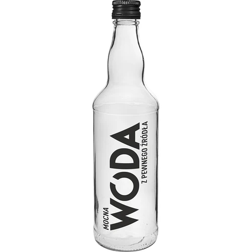 Fľaša 0,5 L s uzáverom a potlačou silná Voda - 2 ['fľaša na likér', ' fľaša s potlačou', ' pálenka', ' fľaša na likér', ' fľaša na vodku', ' fľaša na vodku', ' ozdobná fľaša', ' fľaša 500 ml', ' sklenená fľaša', ' svadobná fľaša', ' na vidiecky stôl', ' fľaša na vodu']