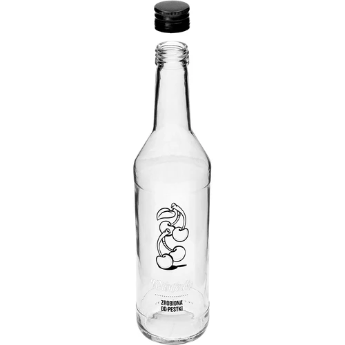 Fľaša 0,5 L s uzáverom a potlačou Višňovka - 4 ks - 6 ['višňovka', ' višňový likér', ' fľaša na višňovku', ' fľaša na likéry', ' fľaše na likéry', ' fľaša s uzáverom', ' fľaše s potlačou', ' sklo s potlačou', ' sklenené fľaše', ' sklenené fľaše s uzávermi']