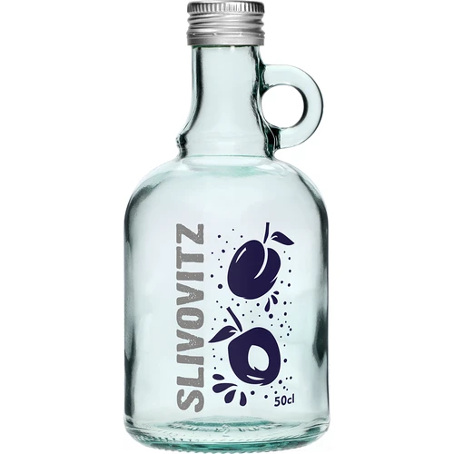 Fľaša 0,5 L so skrutkovacím uzáverom a 2-farebnou potlačou Slivovitz - 4 ks - 3 ['fľaša na domácu slivovicu', ' fľaša slivovica', ' fľaša', ' sklenená fľaša 500 ml', ' fľaša 0', '5 L', ' fľaše s potlačou', ' fľaša s potlačou', ' fľaša s korkom', ' fľaša s potlačou a korkom', ' fľaše s korkami']