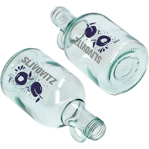 Fľaša 0,5 L so skrutkovacím uzáverom a 2-farebnou potlačou Slivovitz - 4 ks - 6 ['fľaša na domácu slivovicu', ' fľaša slivovica', ' fľaša', ' sklenená fľaša 500 ml', ' fľaša 0', '5 L', ' fľaše s potlačou', ' fľaša s potlačou', ' fľaša s korkom', ' fľaša s potlačou a korkom', ' fľaše s korkami']