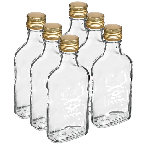 Fľaša 200 ml so skrutkovacím uzáverom, potlač Vianočný Sob, 6 ks. - 2 ['fľaša', ' fľaše', ' fľaša s potlačou', ' fľaša na sviatky', ' fľaša na Vianoce', ' fľaša na likéry', ' fľaša na pálenku', ' fľaša na alkohol', ' sklenená fľaša s korkom', ' fľaša 200 ml so skrutkovacím uzáverom', ' fľaše ploskačky', ' fľaša opička', ' súprava na sviatky', ' fľaša pod stromček', ' nápoje na sviatky', ' malá ozdobná fľaša', ' Merry Christmas', ' vianočný darček']