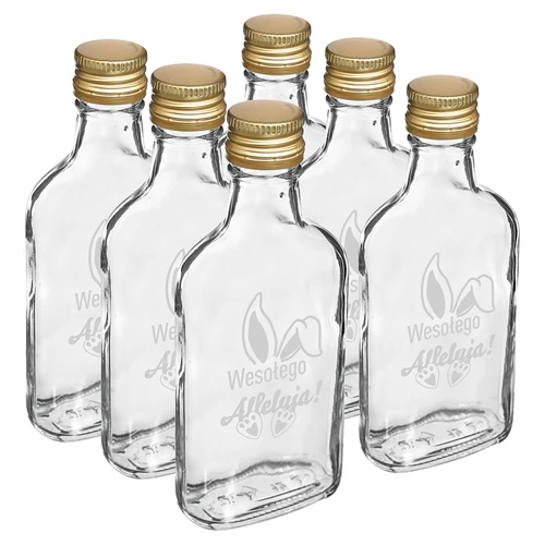 Fľaša 200ml so skrutkovacím uzáverom, potlač ZAJACIE UŠI 6ks - 2 ['fľaša', ' fľaše', ' fľaša s potlačou', ' fľaša na sviatky', ' fľaša na Veľkú noc', ' fľaša na likéry', ' fľaša na pálenku', ' fľaša na alkohol', ' sklenená fľaša s korkom', ' fľaša 200 ml so skrutkovacím uzáverom', ' fľaše ploskačky', ' fľaša opička', ' sada na sviatky', ' nápoje na sviatky', ' malá ozdobná fľaša']