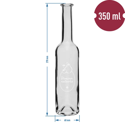 Fľaša 350 ml s korkom, potlač Domáci likér - 8 ['na likér', ' domáci likér', ' višňovka', ' duly', ' arónia', ' fľaša na alkohol', ' domáce alkoholy', ' fľaša s potlačou']