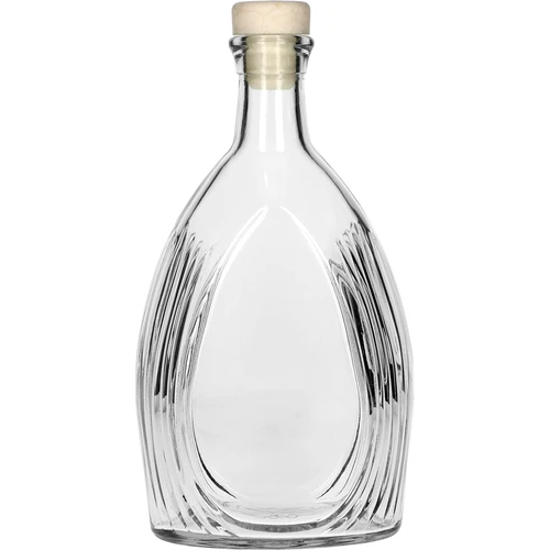 Fľaša "Banketová" 500 ml, s korkom  - 1 ['fľaša', ' fľaše', ' fľaša na likéry', ' fľaša na pálenku', ' fľaša na alkohol', ' sklenená fľaša s korkom', ' fľaša 500 ml s korkom', ' fľaše na korok', ' súprava na svadbu', ' fľaša na banket']