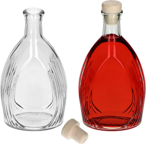 Fľaša "Banketová" 500 ml, s korkom - 4 ['fľaša', ' fľaše', ' fľaša na likéry', ' fľaša na pálenku', ' fľaša na alkohol', ' sklenená fľaša s korkom', ' fľaša 500 ml s korkom', ' fľaše na korok', ' súprava na svadbu', ' fľaša na banket']