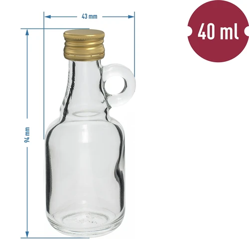 Fľaša Galónik 40ml so skrutkovacím uzáverom - 10ks. - 4 ['Galónik', ' fľaša galónik', ' fľaša na alkohol', ' fľaša na likér', ' ploskačka fľaša na likér']
