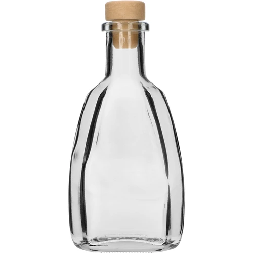 Fľaša HAIN 250 ml, s korkom  - 1 ['fľaša na likér', ' fľaše na likér', ' fľaša na alkohol', ' ozdobné fľaše na alkohol', ' sklenená fľaša na alkohol', ' fľaše na pálenku na svadbu', ' fľaša na likér', ' ozdobné fľaše', ' fľaša na vodku', ' fľaša na vodku']