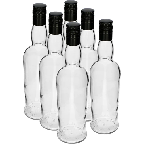 Fľaša Kapitánska 700 ml so skrutkovacím uzáverom - 6 ks  - 1 ['fľaša na whisky', ' sklenená fľaša', ' fľaša na domáce víno', ' priehľadná fľaša', ' fľaša so skrutkovacím uzáverom', ' fľaša 700ml']
