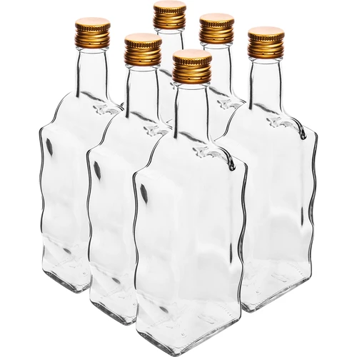 Fľaša Kláštorná 500 ml, s uzáverom, biela - 6 ks.  - 1 ['fľaša na alkohol', ' ozdobné fľaše na alkohol', ' sklenená fľaša na alkohol', ' fľaše na pálenku na svadbu', ' fľaša na likér', ' ozdobné fľaše na likéry', ' fľaša vlna', ' super fľaša']