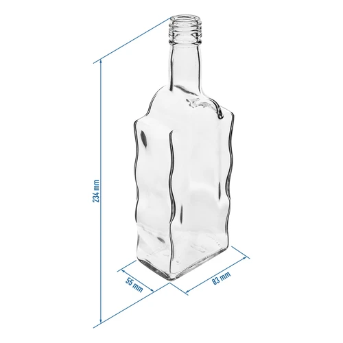 Fľaša Kláštorná 500 ml, s uzáverom, biela - 6 ks. - 4 ['fľaša na alkohol', ' ozdobné fľaše na alkohol', ' sklenená fľaša na alkohol', ' fľaše na pálenku na svadbu', ' fľaša na likér', ' ozdobné fľaše na likéry', ' fľaša vlna', ' super fľaša']